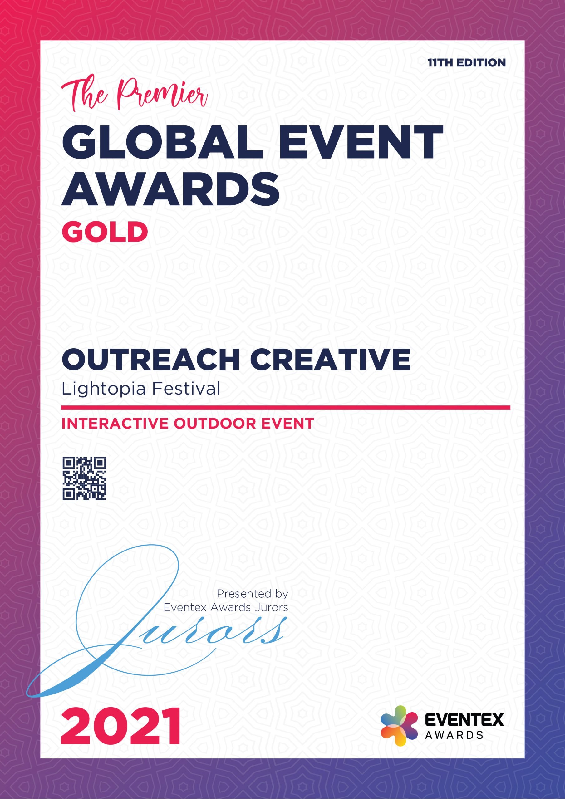 OUTREACH CREATIVE-Interactive Outdoor Event-Gold-Eventex-2021